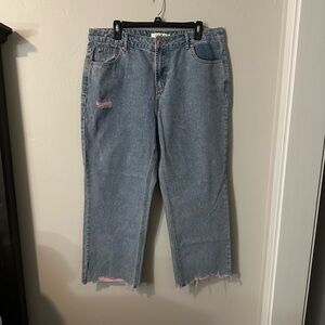 CHARLIE B Blue Jeans with Pink Details